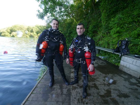 me and Leo in sidemount